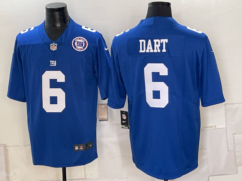 Men New York Giants #6 Dart blue Nike 2026 NFL Game Jersey 0930006